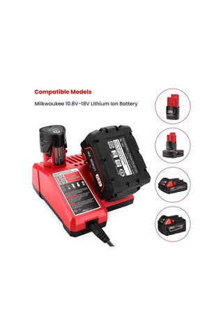 Sones M12-18c Milwaukee 18v Elektrikli El Aletleri Pil Şarj Cihazı, Fiş: Abd