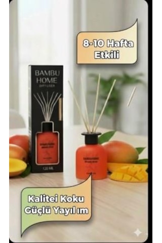 Enas Kozmetik Oda Ofis Ortam Kokusu Mango Reed Dıffuser 120 Ml Mango