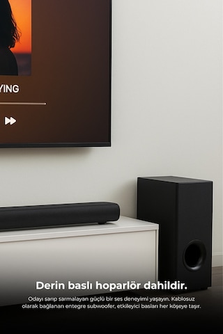 Onvec Harmony 2.1 Kanal Soundbar Bluetooth 5.3 Hdmı Arc Usb Optik Girişli Kablolu Subwoofer Ev Sinema Hoparlör Sistemi