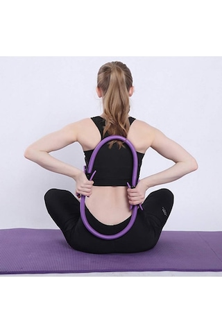 Büro Ev Ofis Spor Egzersizi İçin Esnek Pilates Çemberi Gri