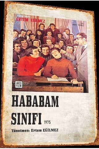Hababam Sınıfı ilk film Yeşilçam filmleri Retro Ahşap Poster 831
