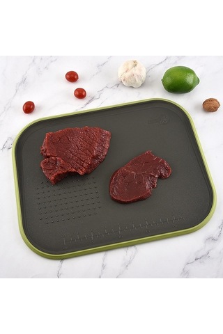 Primepickings Çok İşlevli Kaymaz Plastik Kesme Tahtası - Kare Tasarım, Meyve Kesim İçin Diğer