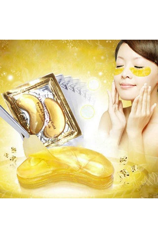 Doğal Yüz Göz Gözalti Maskesi 24K Altın Kolajen Kolojen Etkili