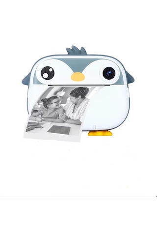 Laxsam Penguin Mini 1080P Anında Baskı Dijital Fotoğraf Video Kaydedici Kamera