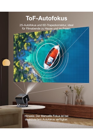 Ultımea Poseidon C40 - 600 Ansılümen, Android Tv 11, Netflix Wi-fi 6 & Bluetooth 5.3, Max.120" 4k Projeksiyon Utm U0322