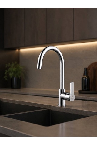 Elvora Silver Lüks Mutfak Evye Bataryası Gümüş Krom