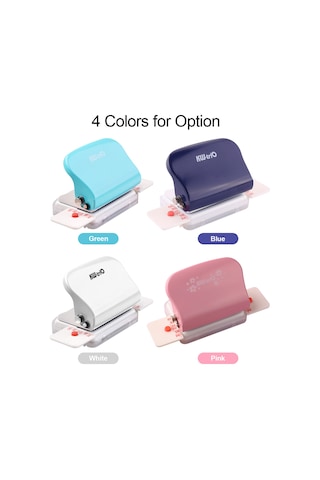 Aubyhe Kw-trio 6 Delikli El Puncher, 6mm Çap, 5 Yaprak Kapasitesi, Pembe Renkli, Metal+abs, Defter Ve Kağıt Delme Aleti Pembe