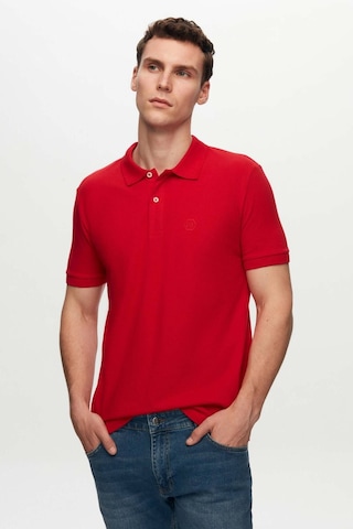 D's Damat Ds Damat Regular Fit Kırmızı Pike Dokulu %100 Pamuk Kıvrılmaz Polo Yaka Nakışlı T-shirt 4HC14ORT51000 Kırmızı