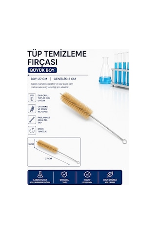 Tüp Temizleme Fırçası Büyük Boy 27 Cm Genişlik 3 Cm