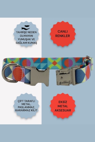 Caramelos İsimli Köpek Tasması, Köpek Künyesi, Köpek İsimlik 200 Çok Renkli