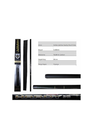 Hardy Short Pole %100 Carbon Kısa Göl Kamışı 5.40mt