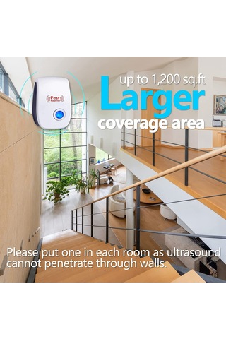 Xurunkeji 6'lı Paket Ultrasonik Haşere Kovucu Elektronik Fişli Kemirgen Fare Hamam Böceği Böcek Kovucu İç Mekan Ev Mutfak, Abd Fişi