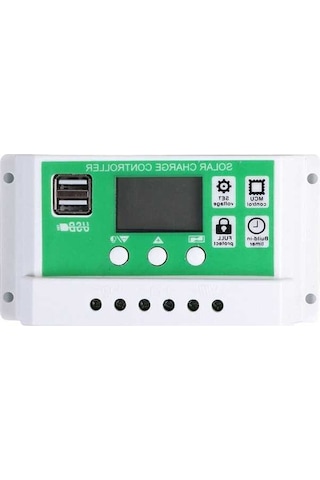 Ulzyvf Usb, Solar Şarj Regülatörü Pwm Panel Lcd Kontrol Güneş Ekranlı, Cihazı Çift Akıllı 50a 12/24v - Sd