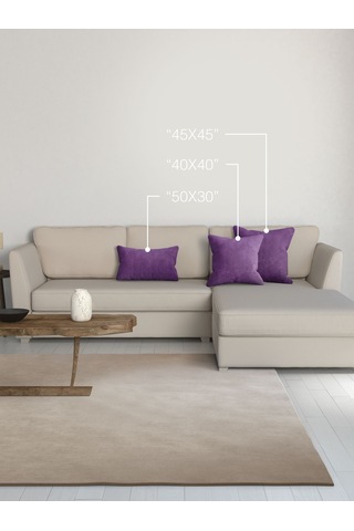 Br Perle Home Daily Series Menekşe Moru Rengi Kırlent Yastık Kılıfı Menekşe Moru