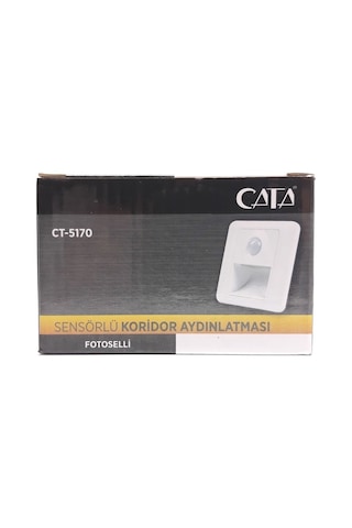 Ct-5170 1w Beyaz Koridor Led Armatür Sensörlü 6400k Işık Yönü İle Modern Aydınlatma
