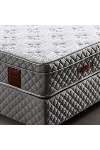 Setaymobilya Ortopedik Yatak, Diamond Gri Ortopedik Yaylı Yatak