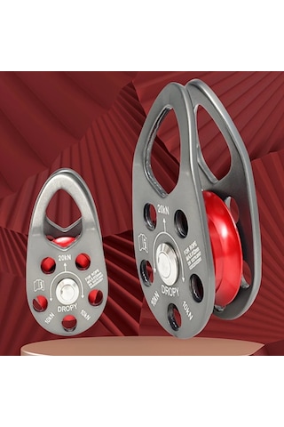 Elmpaly Gri Kırmızı Alüminyum Çok Yönlü Tekli Makara - Yüksek Dayanımlı, Aşınmaya Dayanıklı, Malzeme Taşıma Ve Endüstriyel Kullanım İçin