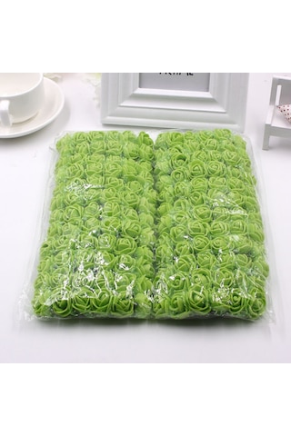 144pcs/lot 2cm Çok Renkli Pe Gül Köpüğü Mini Yapay İpek Çiçekler Buket Düğün Dekoratif Çelenkleri Rose Red Diğer
