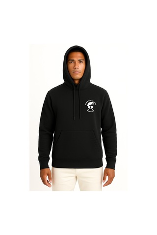 Bahriyeli Collection Kapüşonlu Sadece Ölüler Görür Babayiğit Cep Baskılı Unisex Sweatshirt Siyah