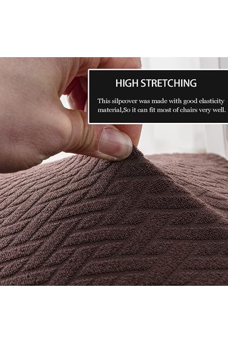 Lemestar 6 Adet Kahverengi Su Geçirmez Sandalye Koltuk Örtüsü - Esnek, Kaymazsız, Dayanıklı, Ev Ve Restoran İçin Kahverengi