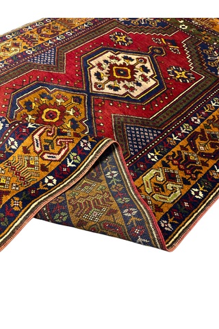 El Dokuma Sıfır Yahyalı Halısı 106x208 Kırmızı Kök Boya Halı Kırmızı