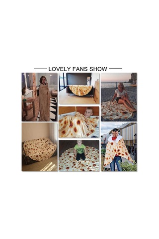 Yaozixa Tortilla Desenli Kumaş Battaniye - 100cm Çaplı Evde Kullanıma Uygun Konforlu Manta DiğER