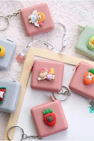 Büro Ev Ofis İçin 1,5mt Ölçer Çantalık Şerit Metre Anahtarlıklı Mezura Diğer