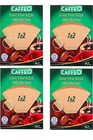 Caffeo 1 x 2 Kahve Filtre Kağıdı 4 x 80 Adet
