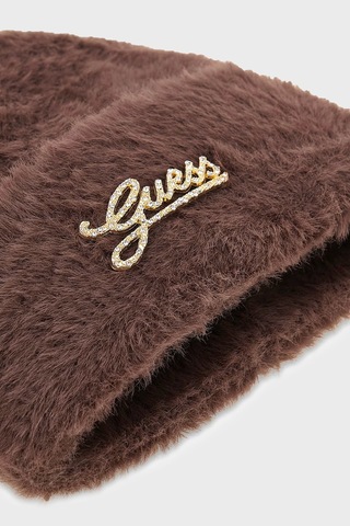 Guess Knitted Logolu Örme Bere Aw5633pol01 Kadın Bere Aw5633 Pol01 Btc Koyu Kahve