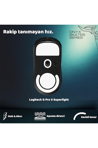Klasse Onyx Mouse Skate Logitech G Pro X Superlight İle Skatez
