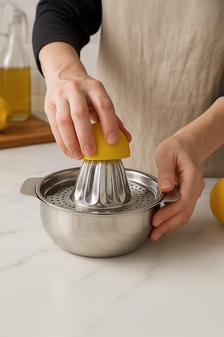 Porsima 77063 Çelik Portakal Limon Sıkacağı Limonluk Portakal Sıkacağı - 700 Ml Gümüş