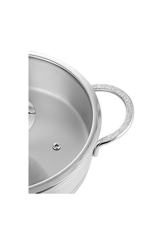 Nehir Silver Mat Trend 24 cm Sığ Tencere