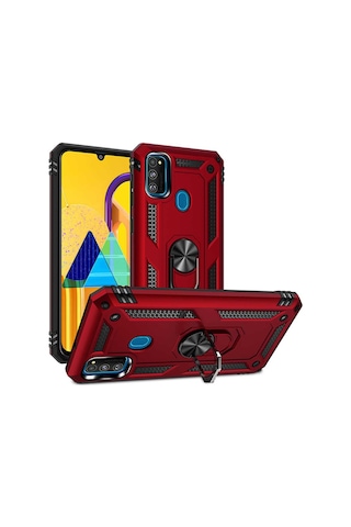 Samsung Galaxy Uyumlu M30S Yüzüklü Standli Vega Kilif Ekran Koruyucu 510433484