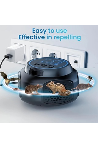 Boatshop1 Black Ses Dalgası Haşere Kovucu Yüksek Güçlü Ultrasonik Böcek Fare Sivrisinek Önleyici Usb Kablolu Büyük İç Mekanlar İçin