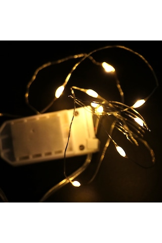 Pil Kutusu İle Led Peri Işıkları Gümüş Bakır Tel Sıra Lambası Hediye Kutusu Düğün Merkezi Parçası Parti Noel Masa Dekoru