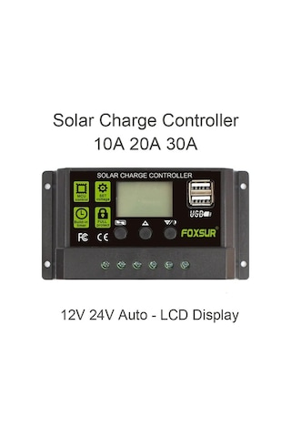 Tongxida 12v/24v Otomatik Tanımalı 10a/20a/30a Pwm Güneş Paneli Şarj Kontrol Cihazı, Akıllı Yönetim