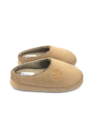 Shoemio Bogart Taba Erkek Ev Terliği Taba