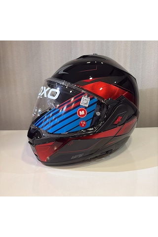 Kask Shark Oxo Mekarıum Çene Açılır Siyah/kırmızı
