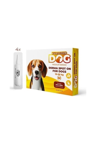 Eurogold Köpek Deri Bakım Damlası 10-20kg 4x2ml