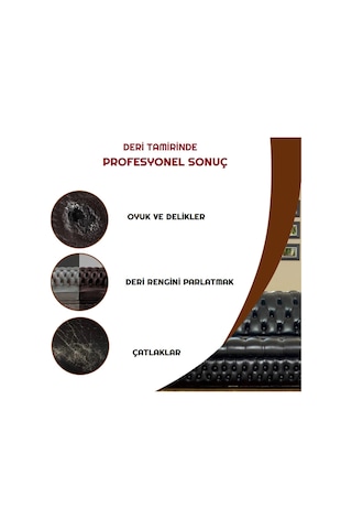 20 Ml. Kahve Deri Tamir Bakım Onarım Jeli Koltuk Çatlak Yırtık