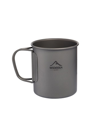 Wıdesea Wstt-375Ml Ultralight Titanyum Alaşımlı Bardak 375 Ml Katlanabilir Saplı Fda Sertifikası Yok Bpa Içermez