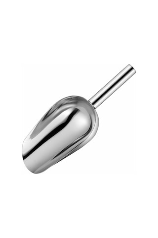 Paslanmaz Çelik Buz Küreği, Metal Kepçe Gıda Kepçesi Tatlı Küreği Mutfak Bar Parti Düğün İçin, Çok Amaçlı Kalınlaştırılmış Gıda Şeker Buz Küreği 8 İnç Ahşap