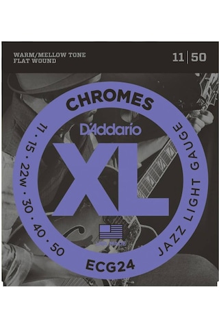 D'addario Ecg24 Chromes Elektro Gitar Teli 11-50