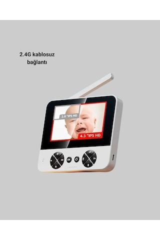 Görüntülü Bebek Monitörü 4.3 İnç Ekran Ve Sesli İletişim