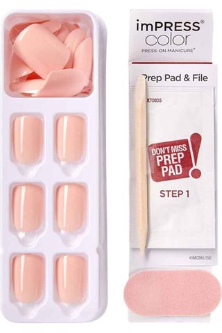 İmpress Color Kendinden Yapışkanlı Takma Tırnak Kısa Nude Ten