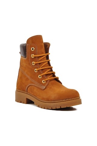 Ayakmod 90001-9 Tarçın İçi Polarlı Hakiki Deri Unisex Bot 001