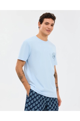 Skechers M Regular Mavi Erkek T-shirt S2610119-0721