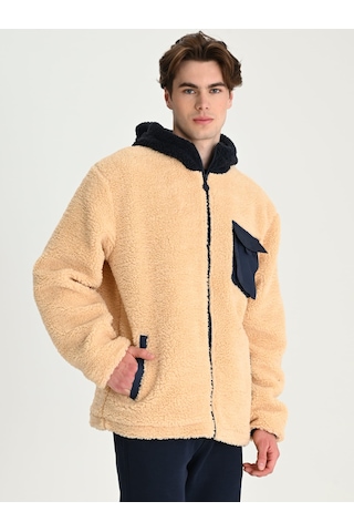 Fenerbahçe Taş Tribün Cep Detaylı Erkek Peluş Sweatshirt