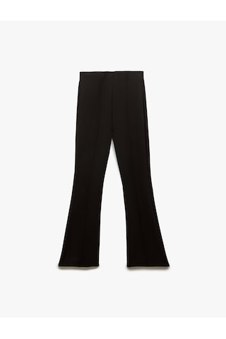 Koton Slim Fit Nervürlü İspanyol Paça Pantolon Siyah 5sak40102ek Siyah