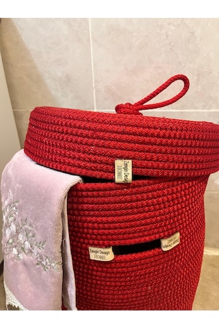Zengin Design Home Banyo Çamaşır Sepeti Zdh-012 Kırmızı